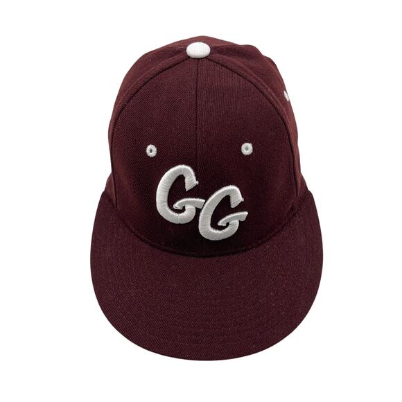 ZEPHYR Z Fit Authentic Cap Hat Double G Embroidered Design Size Small Maroon - Picture 1 of 8